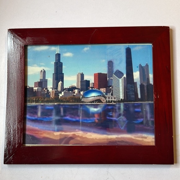 The beautiful Chicago Skyline with the Bean print. It’s matted and framed. - Picture 2 of 2
